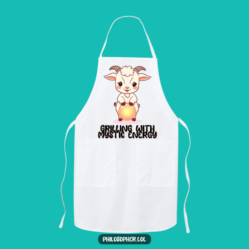 Funny Goat Magic Apron - Cook with Enchantment, Perfect Gift!