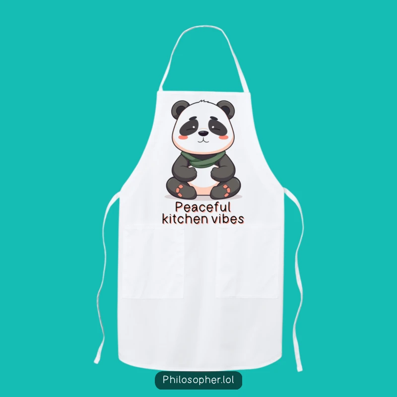 Funny Panda Apron - Zen & Hilarious Kitchen Gift for Peaceful Cooks