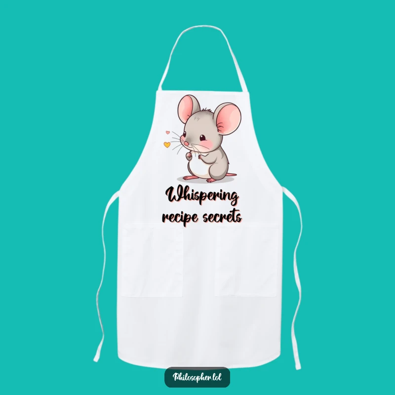 Funny Shy Mouse Echo Apron: Cook with Quiet Focus!