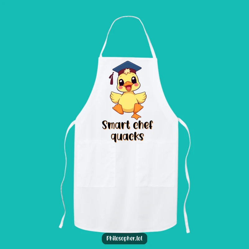 Funny Grad Duck Apron - Kitchen Humor for Smart Cooks
