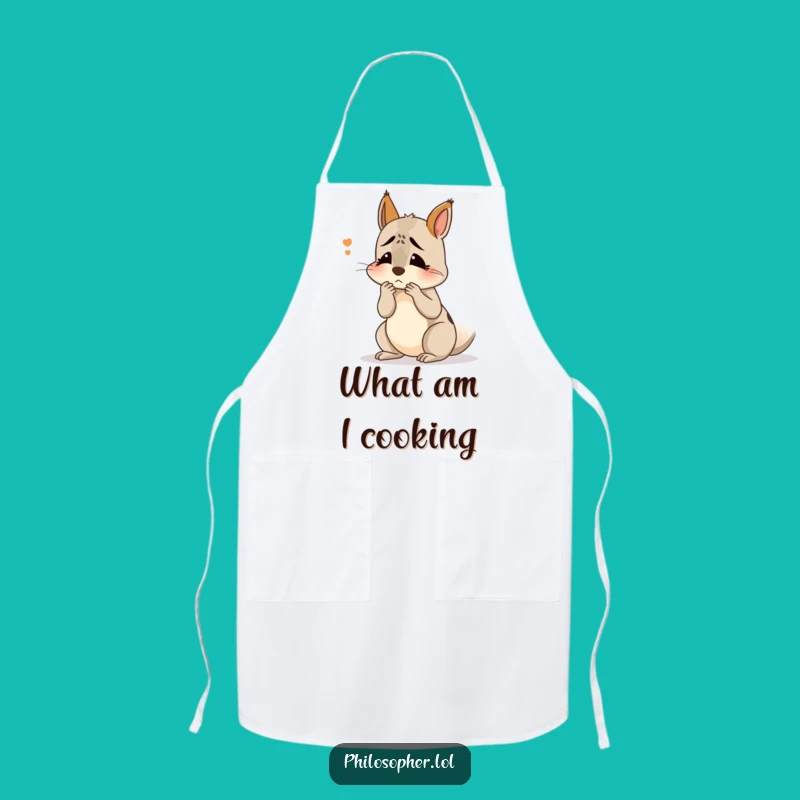Funny Squirrel Head Scratch Apron: Cook with Comical Confusion