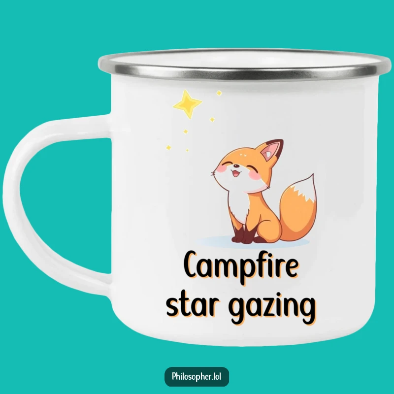 Funny Fox Starry Camping Mug: Adventure Under the Stars Funny Gift