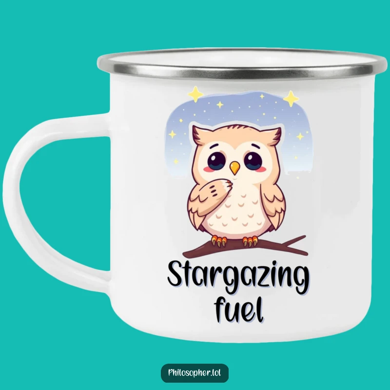 Funny Explorer Owl Camping Mug: Stargazing Wisdom, Outdoor Gift