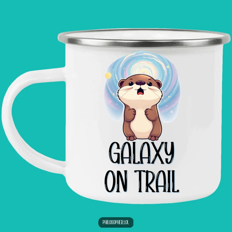 Funny Otter Galaxy Camping Mug: Outdoor Space Explorer Adventure