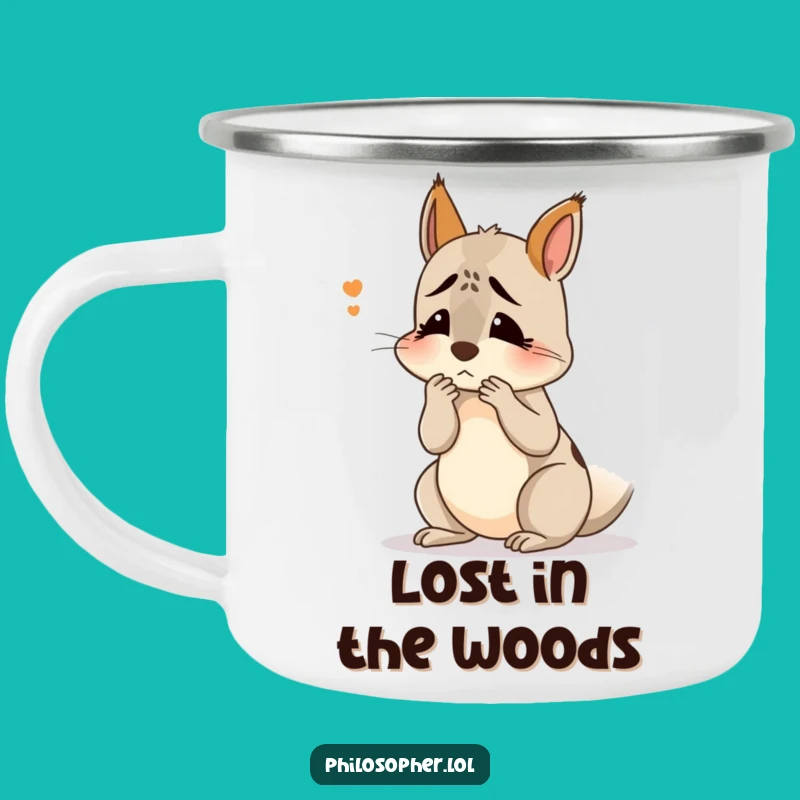 Squirrel Confusion Camping Mug: Funny Gift for Outdoor Ponderers
