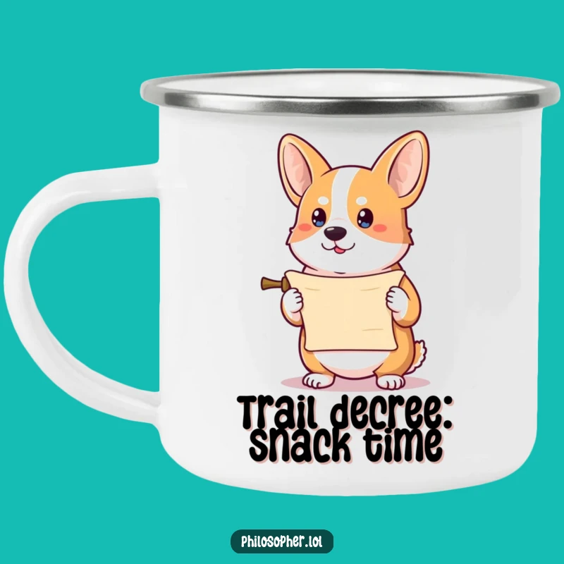 Funny Corgi Mission Accomplished Camping Mug: Adventure Fuel