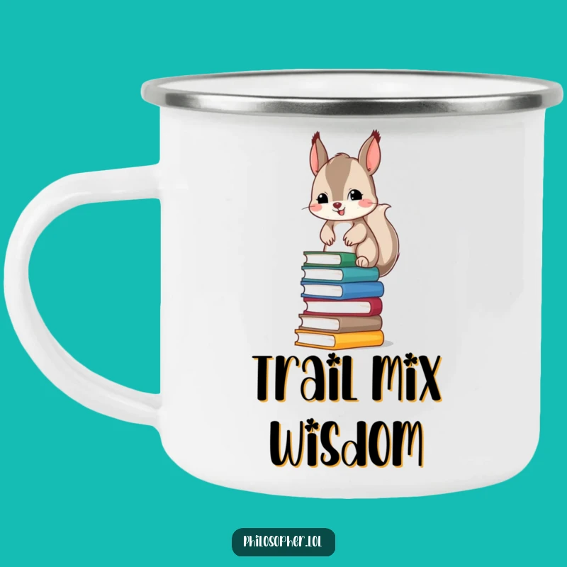 Funny Squirrel Camping Mug - Hilarious Outdoor Gift for Book-Loving Adventurers