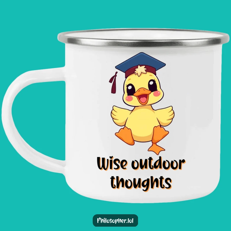 Funny Grad Duck Camping Mug - Outdoor Celebration for Grads