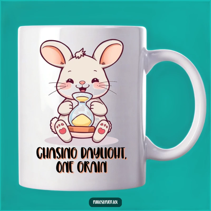 Funny Bouncing Bunny Hourglass Mug - Perfect Funny Gift for Time Travelers!