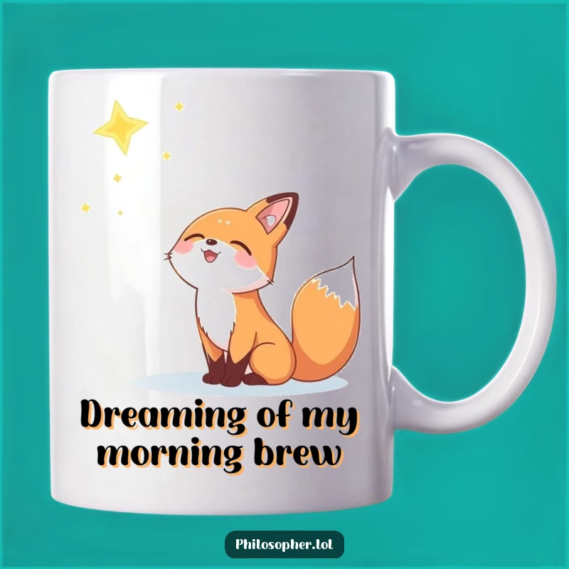 Funny Fox Star Mug: Dream Big with This Funny Gift