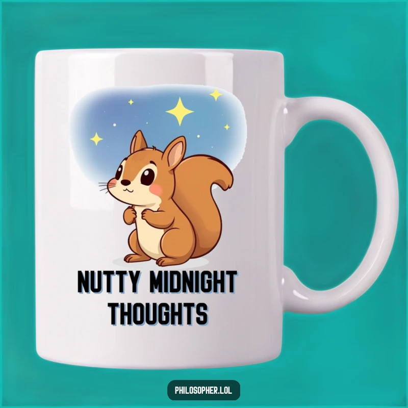 Funny Determined Squirrel Mug: Starry Sky Dreamer Gift for Ambitious