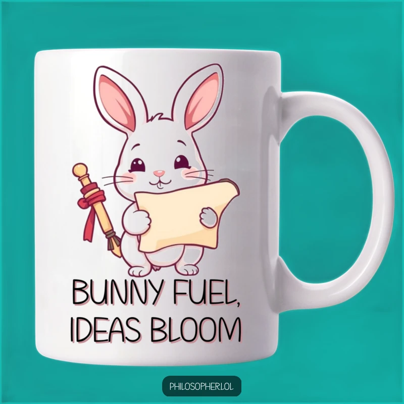 Funny Rabbit Artist Mug: Inspired Ideas & Coffee, A Whimsical Funny Gift!