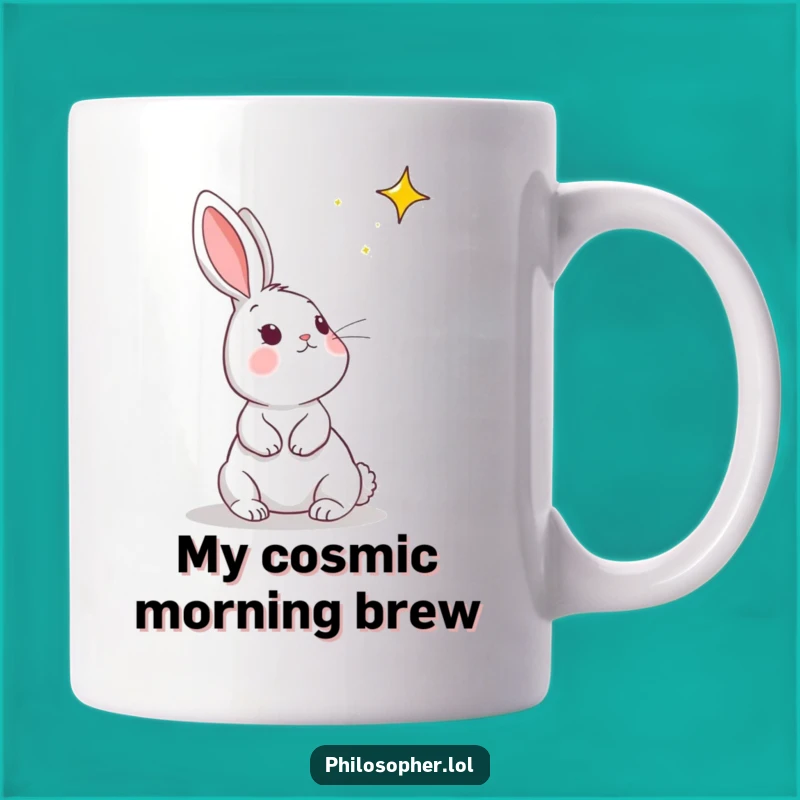 Funny Rabbit Star Gazer Mug: A Whimsical and Funny Gift for Dreamers
