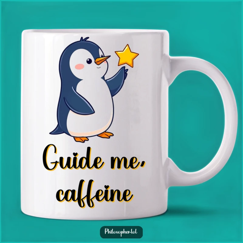 Funny Wise Penguin Mug: A Hilarious Gift for Dreamers and Stargazers