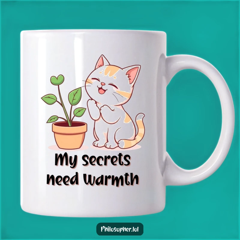 Funny Giggling Cat Plant Whisperer Mug - Best Funny Gift for Cat Lovers!
