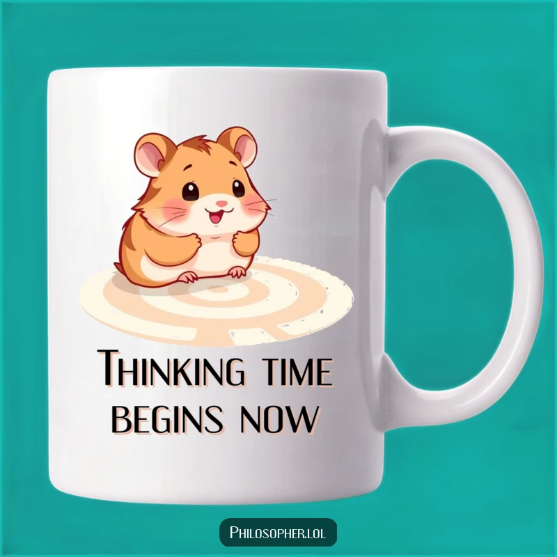 Funny Hamster Labyrinth Pondering Mug: Gift for the Thoughtful