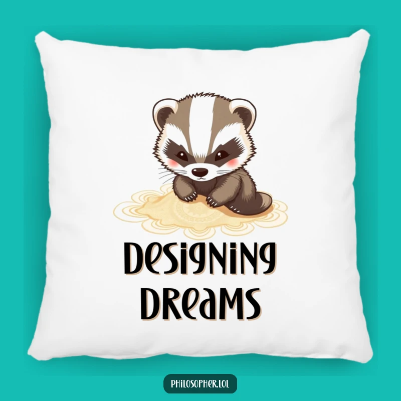 Funny Badger Pillow: Add Artistic Flair and Cozy Comfort