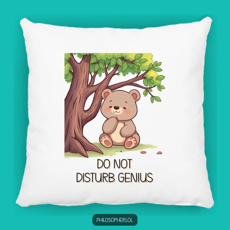 Funny Bear Thinking Pillow: Comfort for Your Contemplative Naps!
