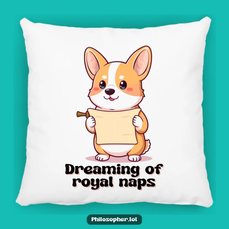 Funny Corgi Scroll Guardian Pillow: Comfy Humor for Your Couch