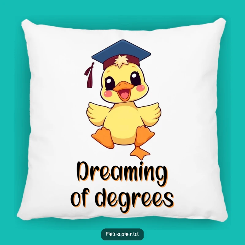 Funny Grad Duck Pillow - Cozy Comfort for Graduates