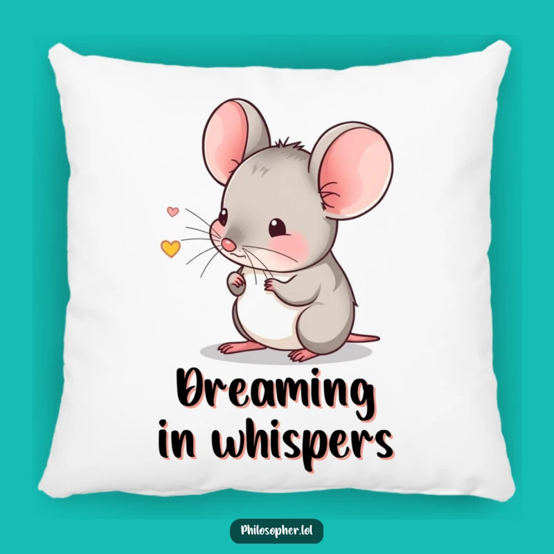 Funny Shy Mouse Echo Pillow: Cozy Comfort for Quiet Minds