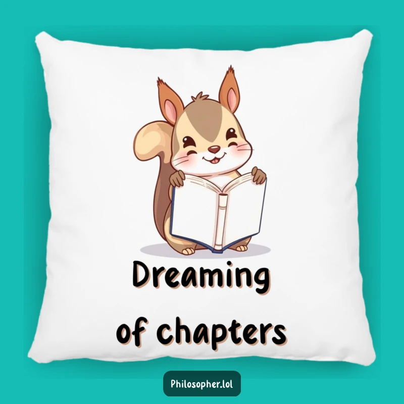Funny Squirrel Pillow: Comfort for Your Upside-Down Reading Nook!