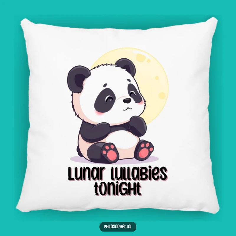 Soft Funny Panda Moon Pillow - Comfort for Dreamers