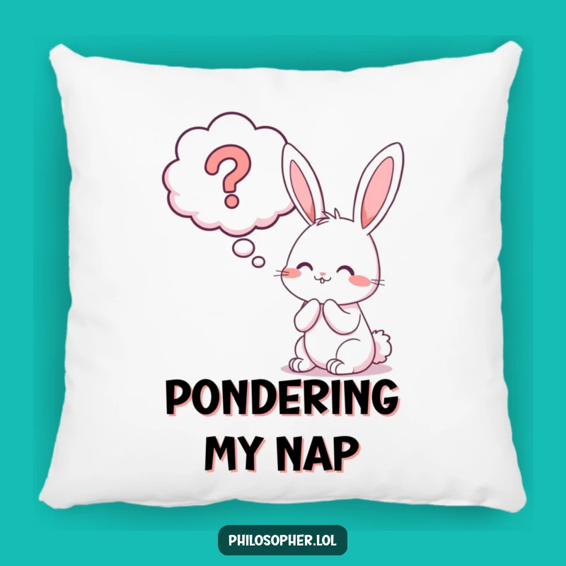 Cozy Funny Bunny Question Mark Pillow: Comfort for Contemplative Moments