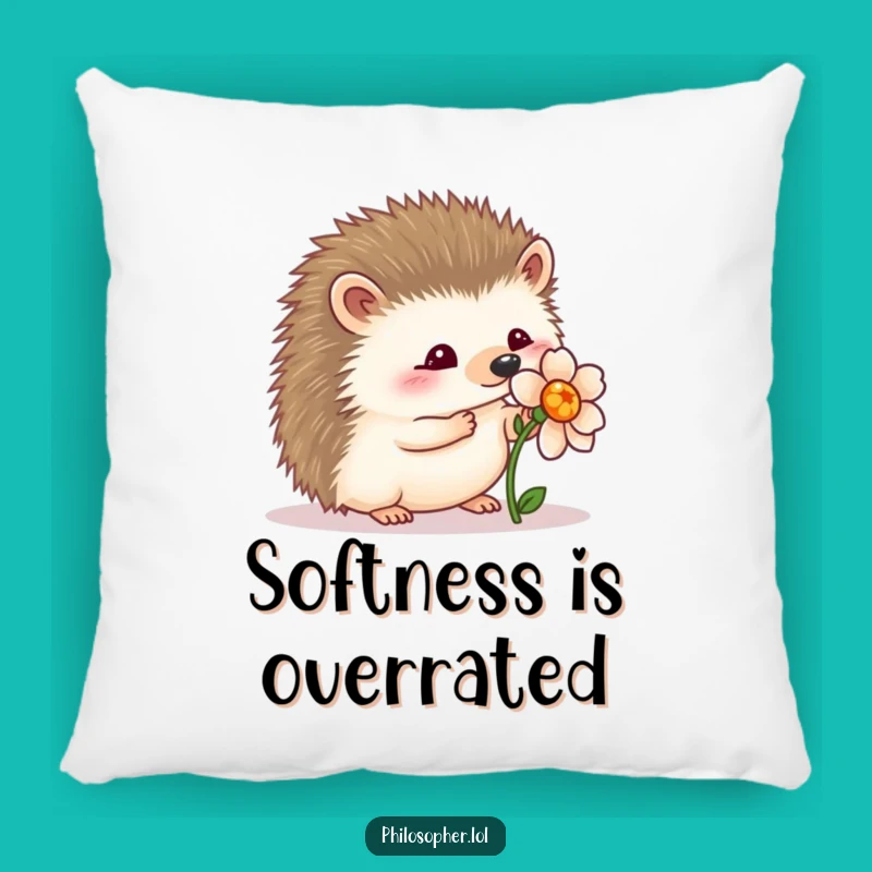 Comfortable Hedgehog Flower Pillow: Funny Gift for Cozy Moments