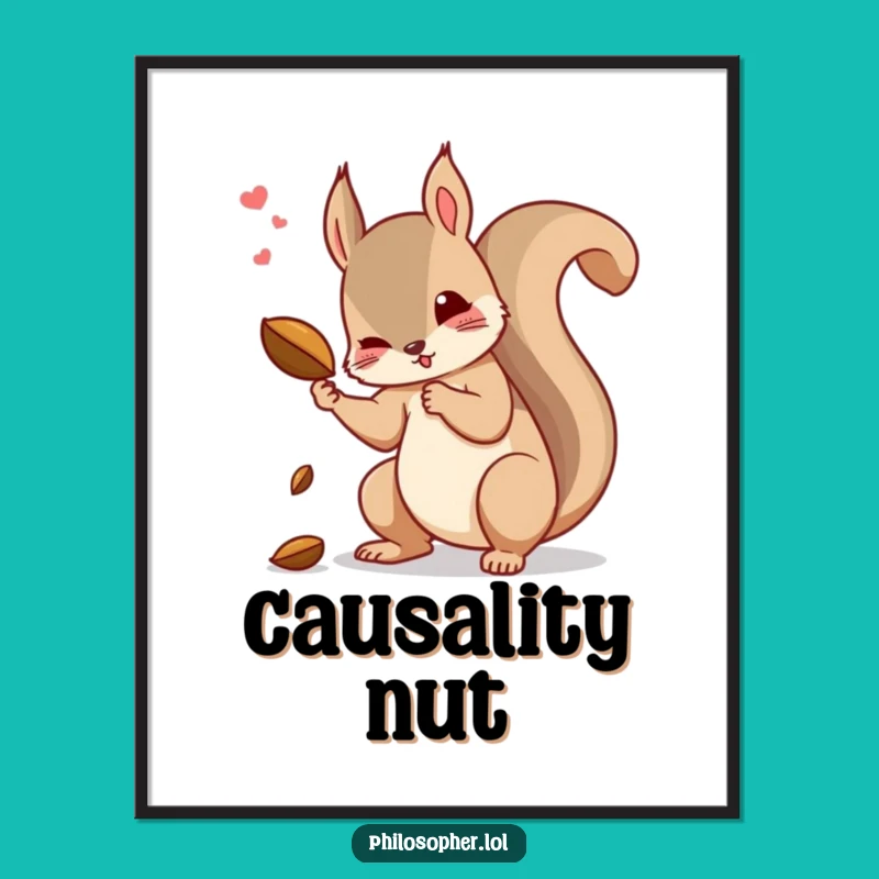 Funny Squirrel Digital Art Print: Instantly Add Philosophical Humor to Your Decor
