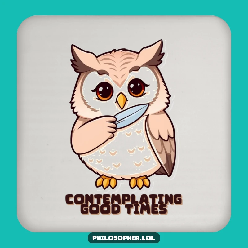 Funny Owl Coaster: Protect Surfaces with Thoughtful Charm