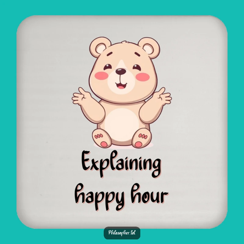 Funny Bear Coasters: Protect Surfaces with Hilarious Explainer Art