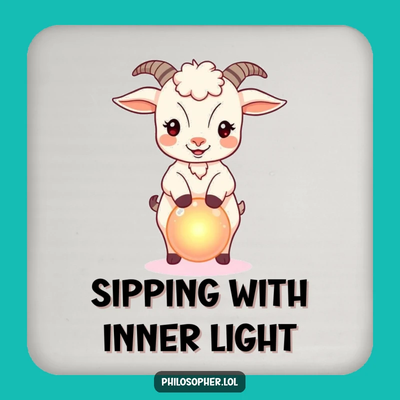 Funny Goat Magic Coaster - Protect Surfaces with Enchantment, Perfect Gift!