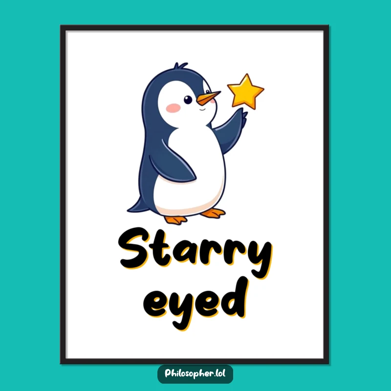 Funny Penguin Poster: Decorate Your Walls with the Wisdom of the Stars