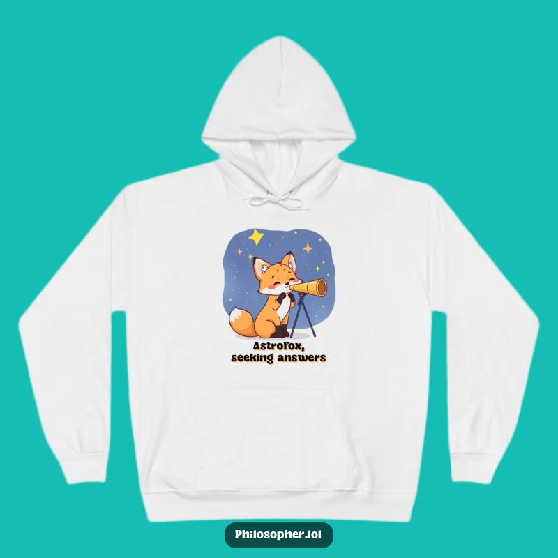 Funny Fox Star Gazer Hoodie: Cozy Up with Cosmic Wonder, A Hilarious Gift!