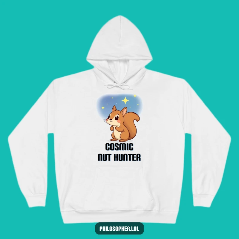 Funny Squirrel Hoodie: Cozy Starry Sky Dreamer Design for Comfort