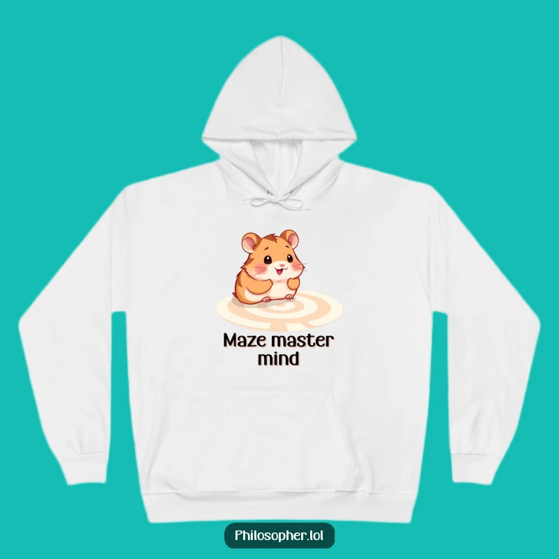 Cozy Hamster Labyrinth Hoodie: Funny Gift for Clever Minds