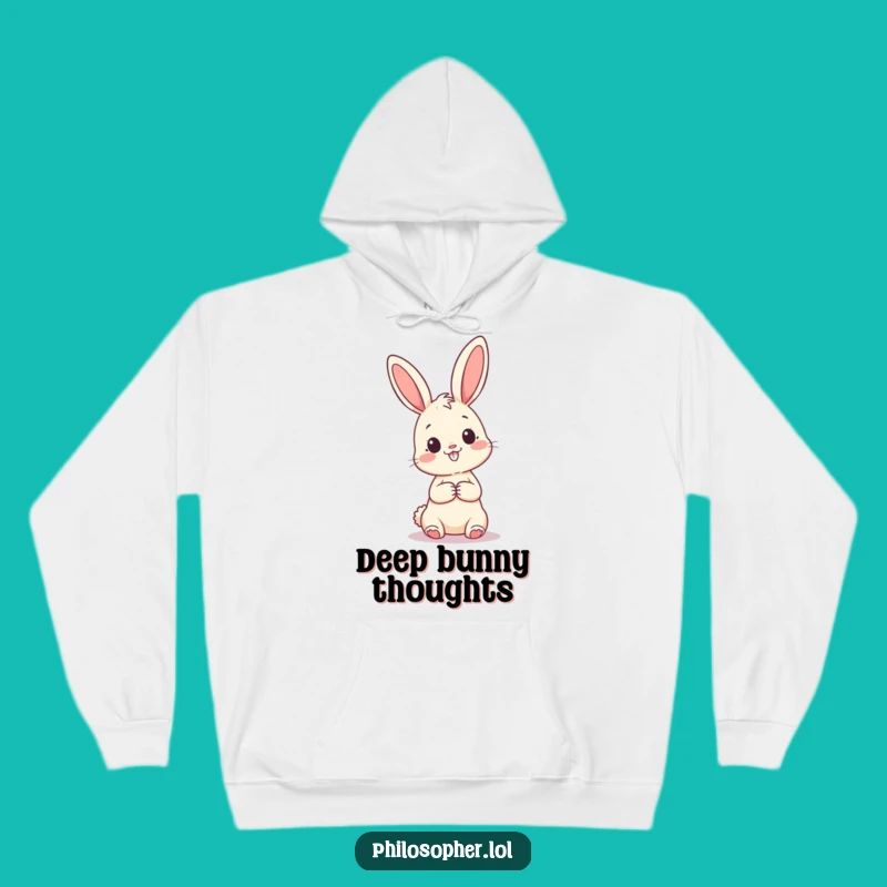 Funny Bunny Hoodie: Cozy Pondering Question Mark Design for Comfort