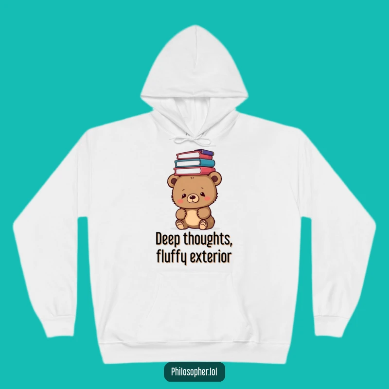 Funny Bear Cub Philosophy Hoodie: Cozy Up with Wisdom and Laughter, Your Best Gift