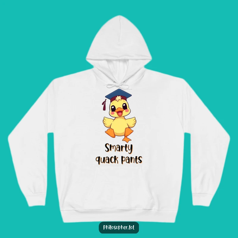 Funny Grad Duck Hoodie - Cozy Comfort for Smarty Pants