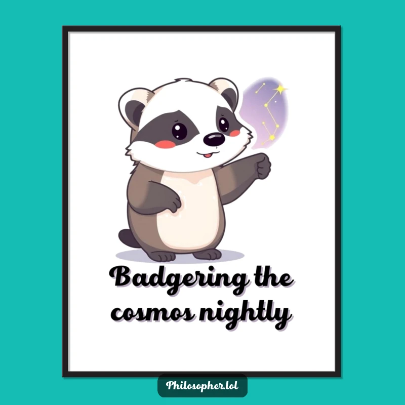 Free Printable Badger Constellation Wall Art: Celestial Downloadable Decor for Dreamers