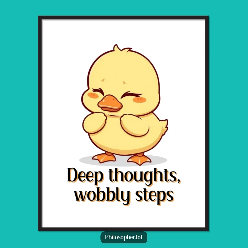 Free Printable Duckling Wall Art - Funny Downloadable Decor for Thoughtful Spaces