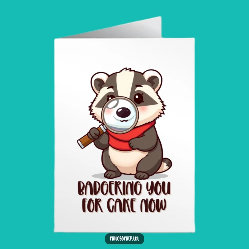 Free Printable Funny Badger Birthday Card: Hilarious DIY Downloadable Gift for Him or Her