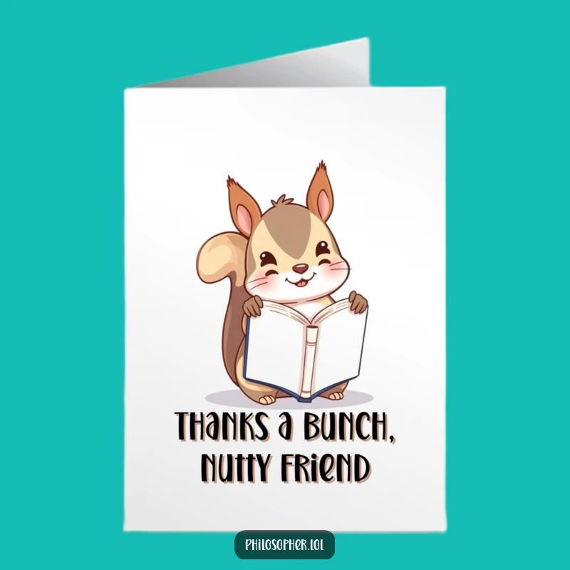 Free Printable Thank You Card: Squirrel's Mix-up, Humorous Downloadable Gift
