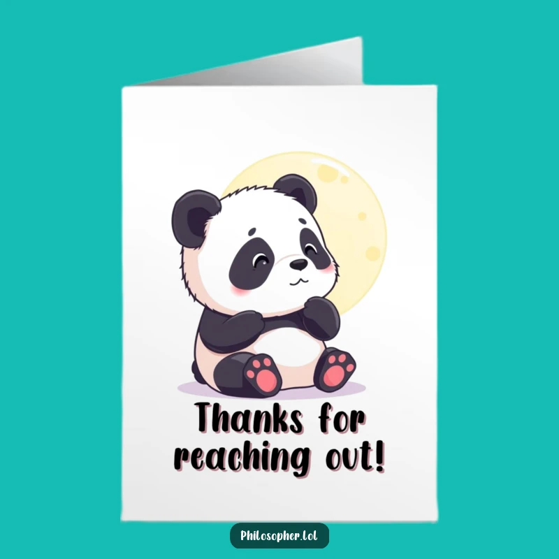 Free Printable Panda Moon Thank You Card: Express Thanks Under the Stars