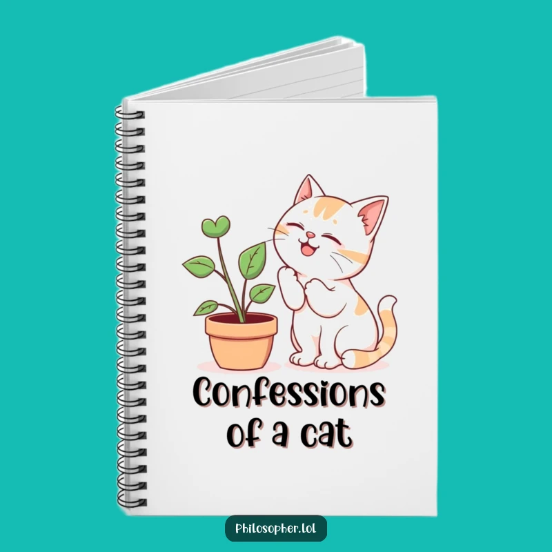 Funny Giggling Cat Plant Whisperer Notebook - Jot Down Your Own Secrets!