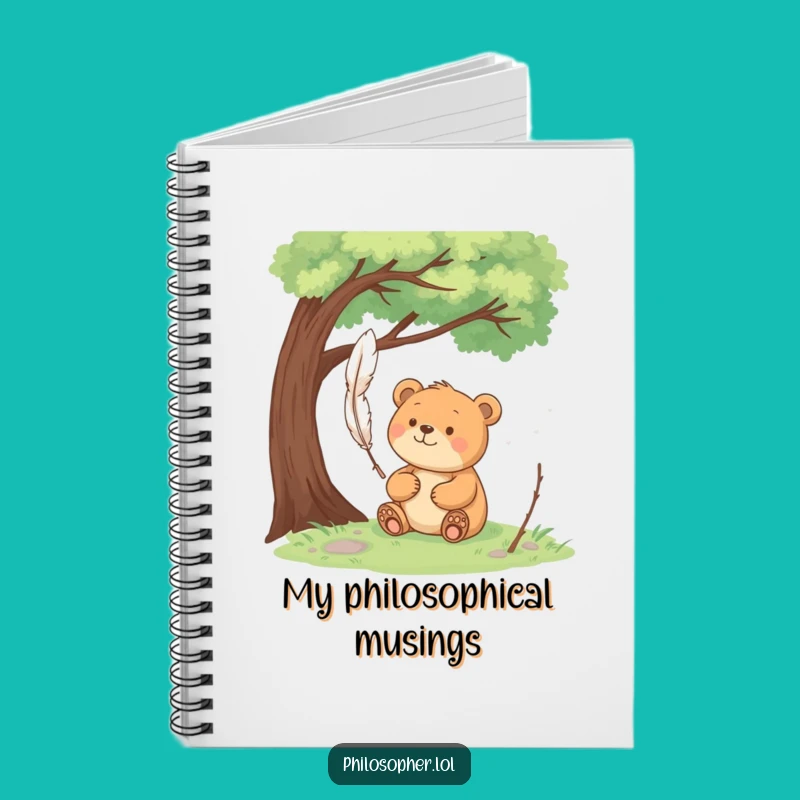 Funny Bear Pondering Notebook: Jot Down Peaceful Thoughts