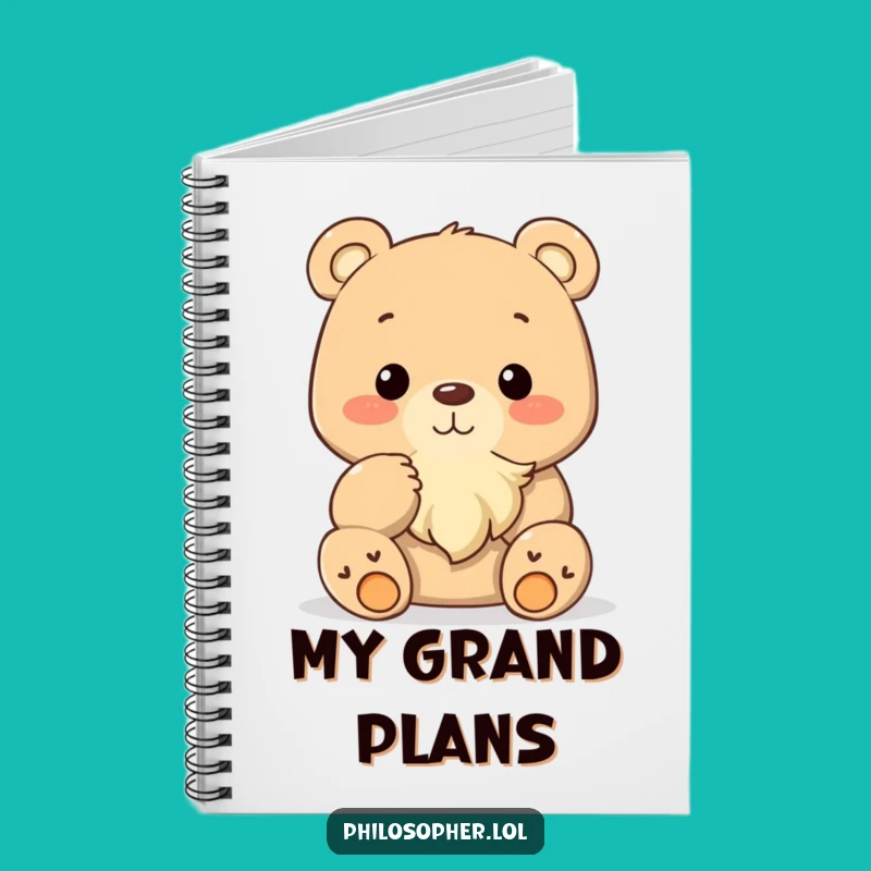 Funny Bear Stroking Beard Notebook: Ideas Brew with Every Thought