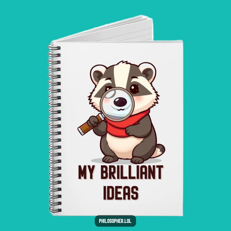 Funny Investigation Badger Notebook - Humorous Gift for Journaling, Note-Taking