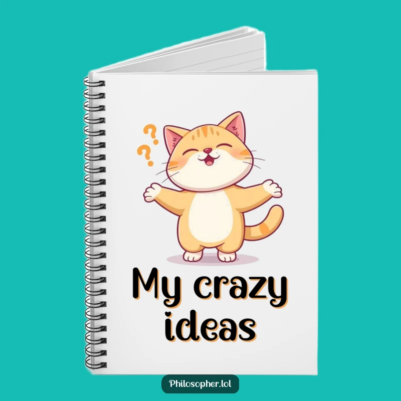 Funny Cat Notebook: Giggling Kitty Questioning Reality, Journaling Absurdity